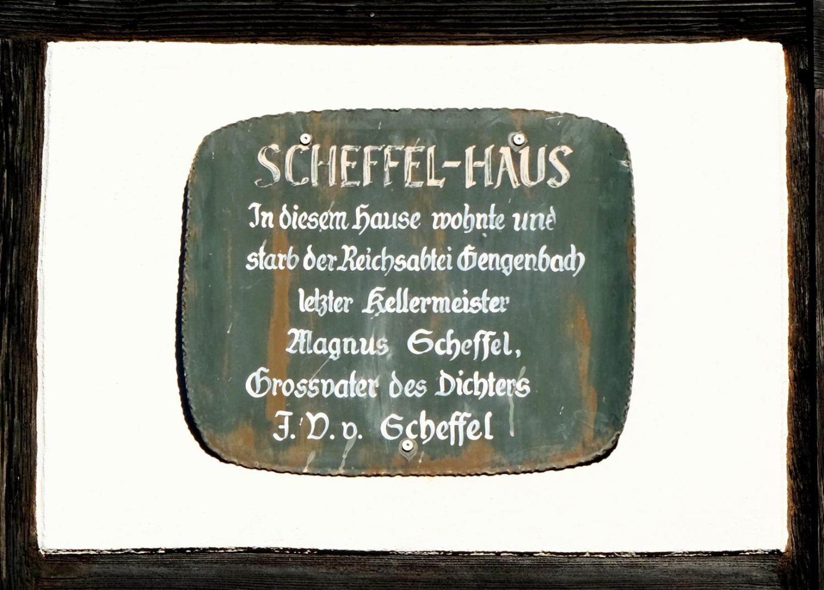 גנגנבאך Ferienwohnung Scheffelhaus מראה חיצוני תמונה
